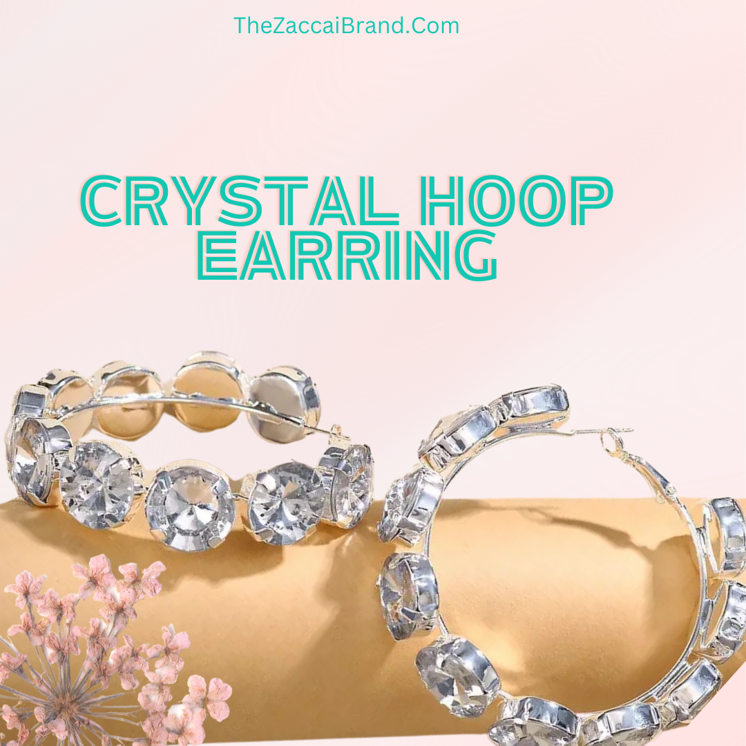 Crystal Rhinestone Large Hoop Earring