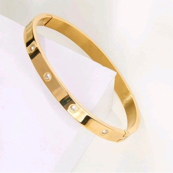 Love Expression 18k Plated Women’s Bangle