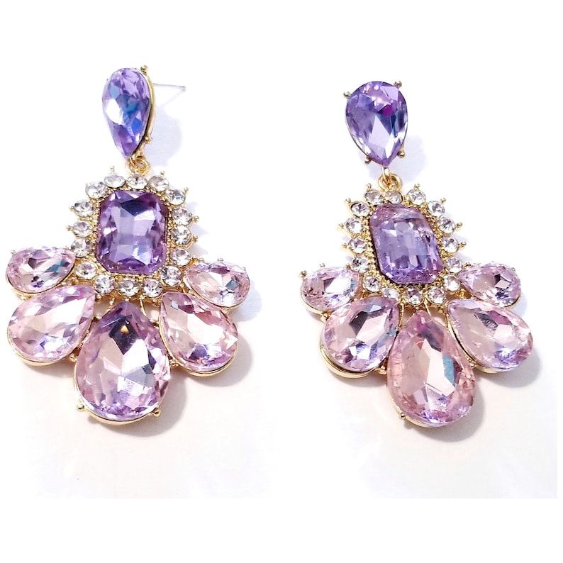 Zaccai Elegant Purple Flower Earring