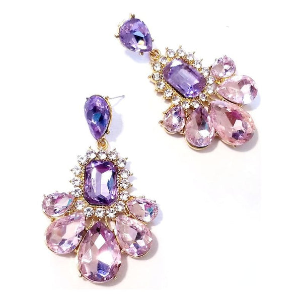 Zaccai Elegant Purple Flower Earring