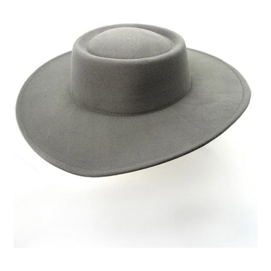 Light Slate Gray Vintage Classic Boater Hat